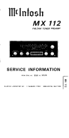 McIntosh MX-112 - Service manual 